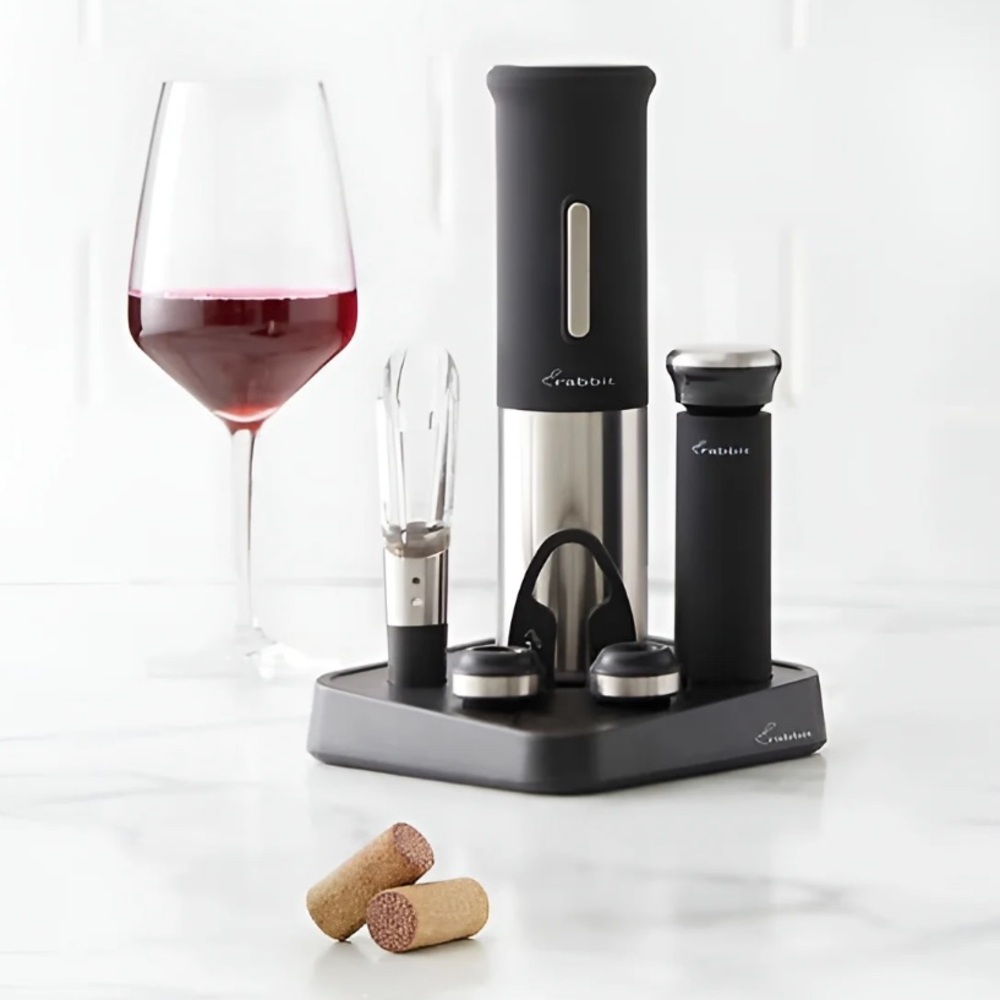 Electric Wine Set - Rabbit - Black (8 Pieces) - Picture 13 of 13